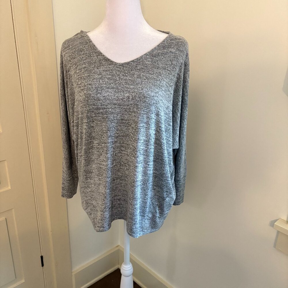Corinna Dolman Sleeve Gray Top by Market & Spruce, Size Medium